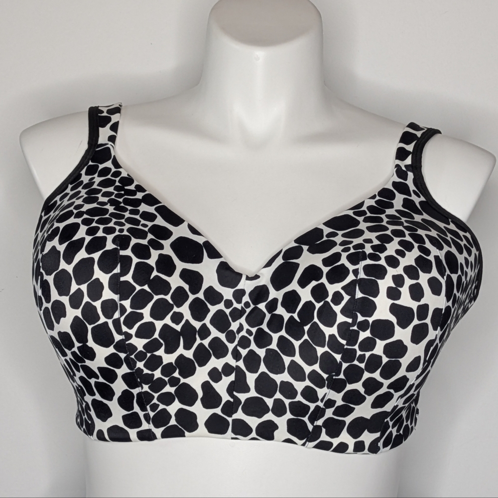 Cacique Black White Padded Bra 44DD 44E